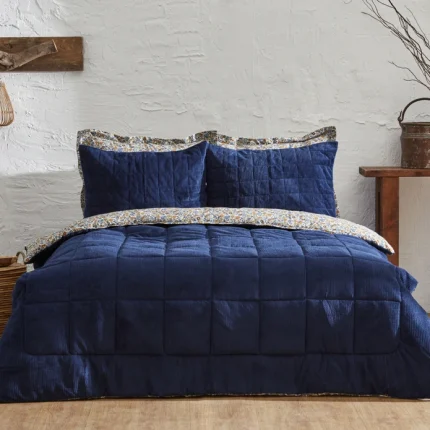 ست خواب راحت دو نفره لاجوردي سلينا كاراجا هوم 9801