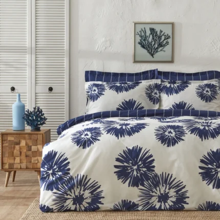 ست روتختي بالش دو نفره 100% پنبه كورل دريايي كاراجا هوم 1825