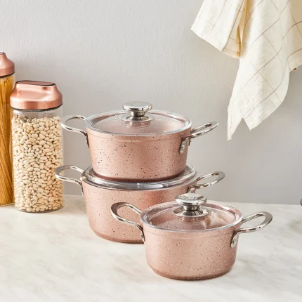 سرويس قابلمه بيوگرانيت 6 پارچه ( ميدي- رز) 1663