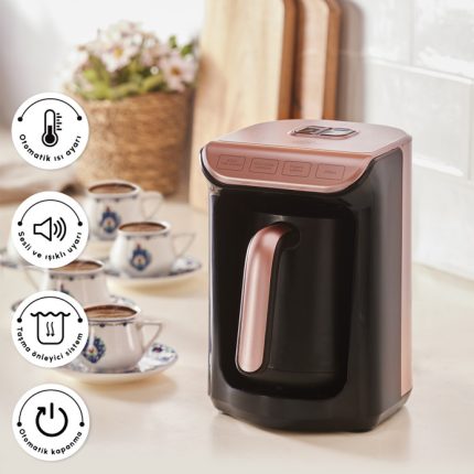 قهوه ساز تركي Hatır Köz با شير رزگلد كاراجا 6499