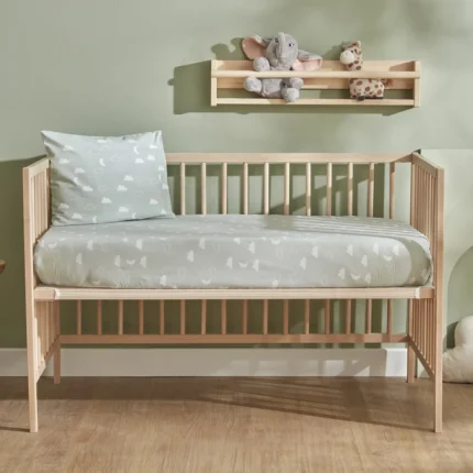 ست ملحفه روبالشي نوزادي نعنايي كاراجا هوم 2923